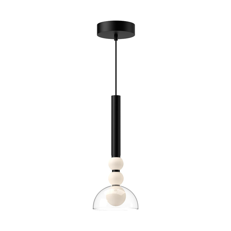 Kuzco Lighting PD30502-BK/CL LED Pendant, Black/Clear