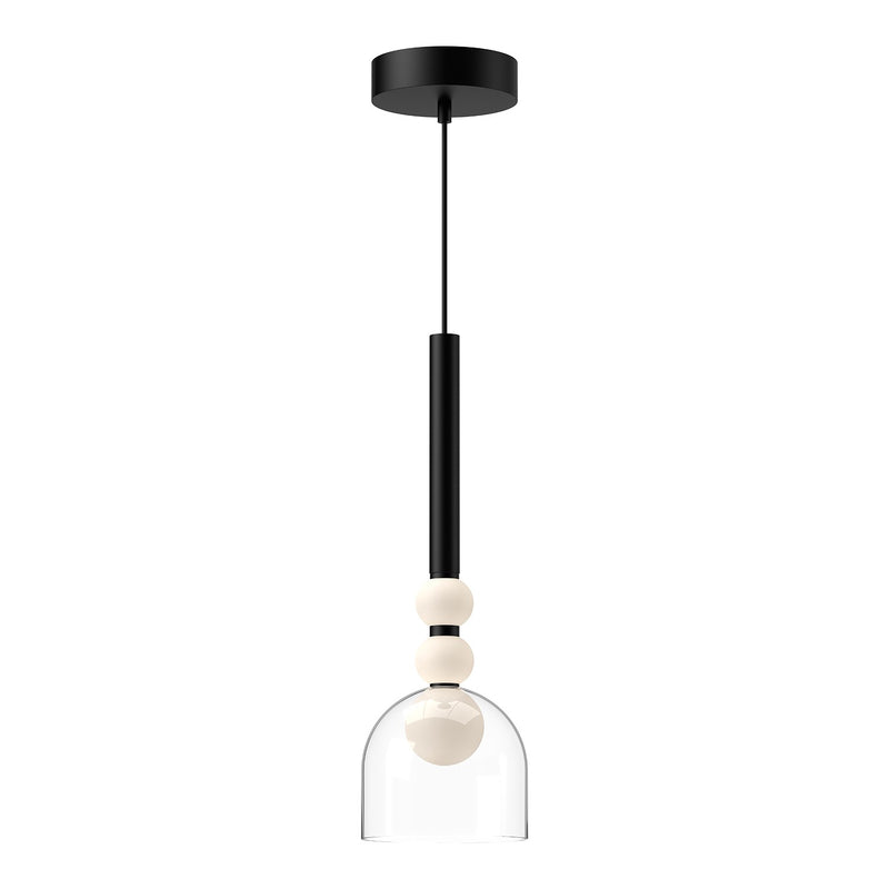 Kuzco Lighting PD30505-BK/CL LED Pendant, Black/Clear