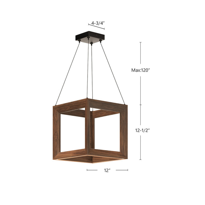 Kuzco Lighting PD32901-WT LED Pendant, Walnut