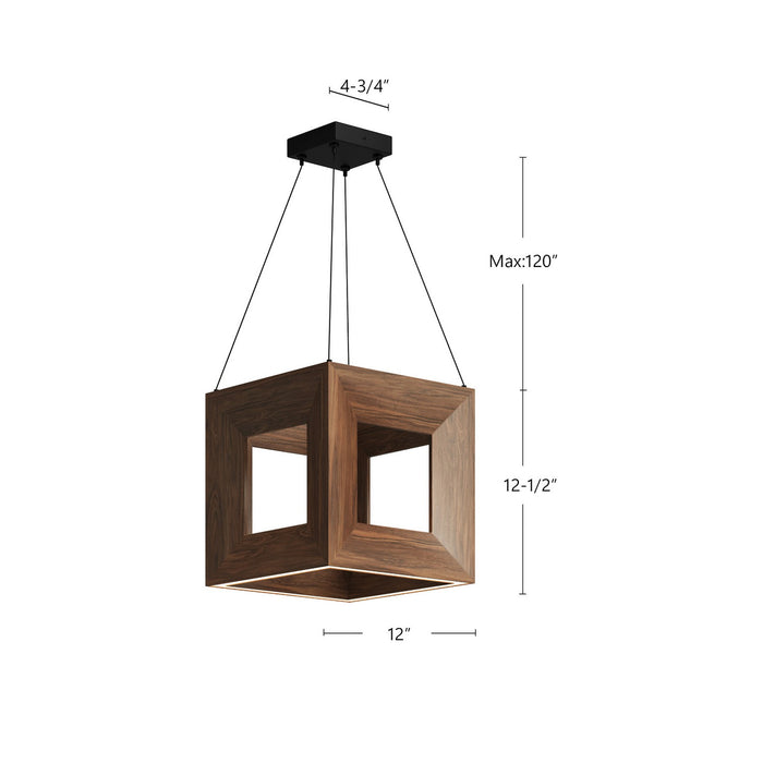 Kuzco Lighting PD32912-WT LED Pendant, Walnut