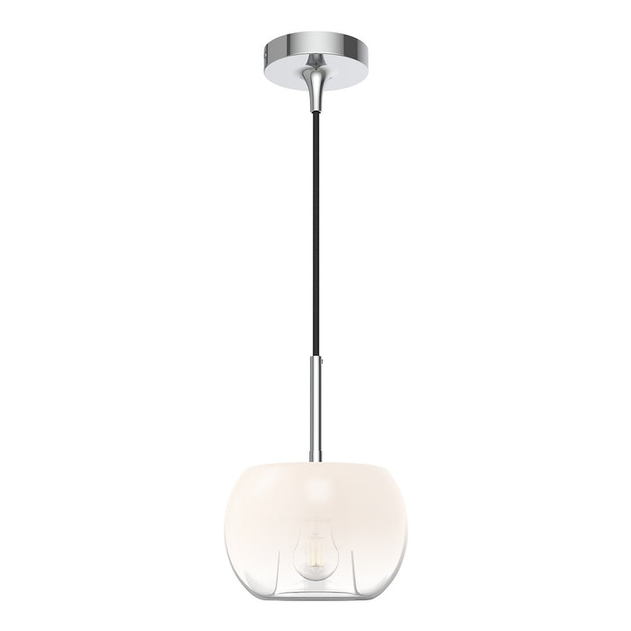 Kuzco Lighting PD57508-CH/OP One Light Pendant, Chrome/Opal Glass