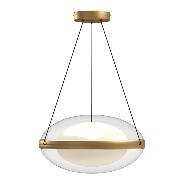 Kuzco Lighting PD76316-BG/OP LED Pendant, Brushed Gold/Opal Glass