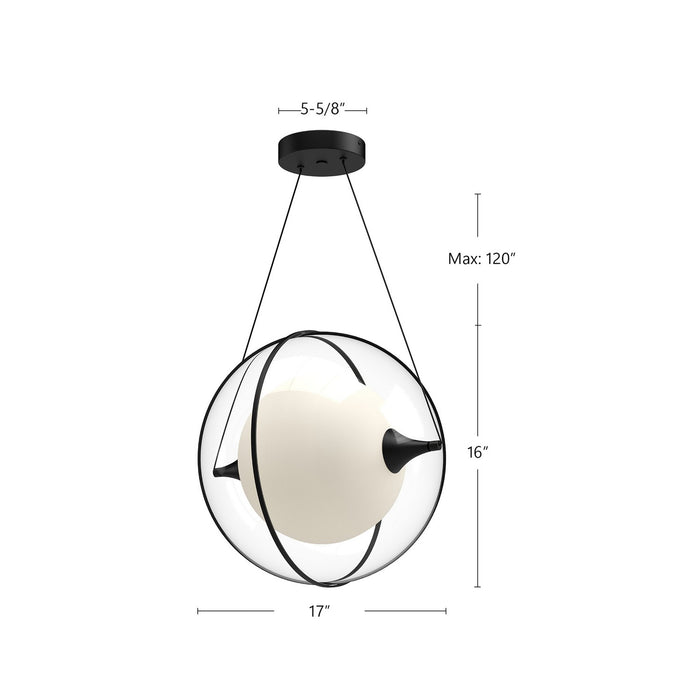 Kuzco Lighting PD76716-BK LED Pendant, Black