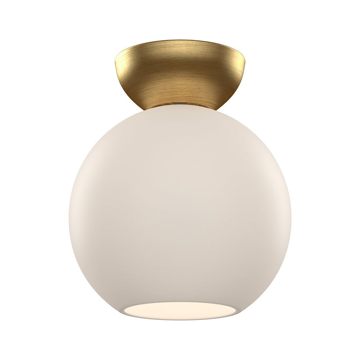Kuzco Lighting SF59708-BG/OP One Light Semi-Flush Mount, Brushed Gold/Opal Glass