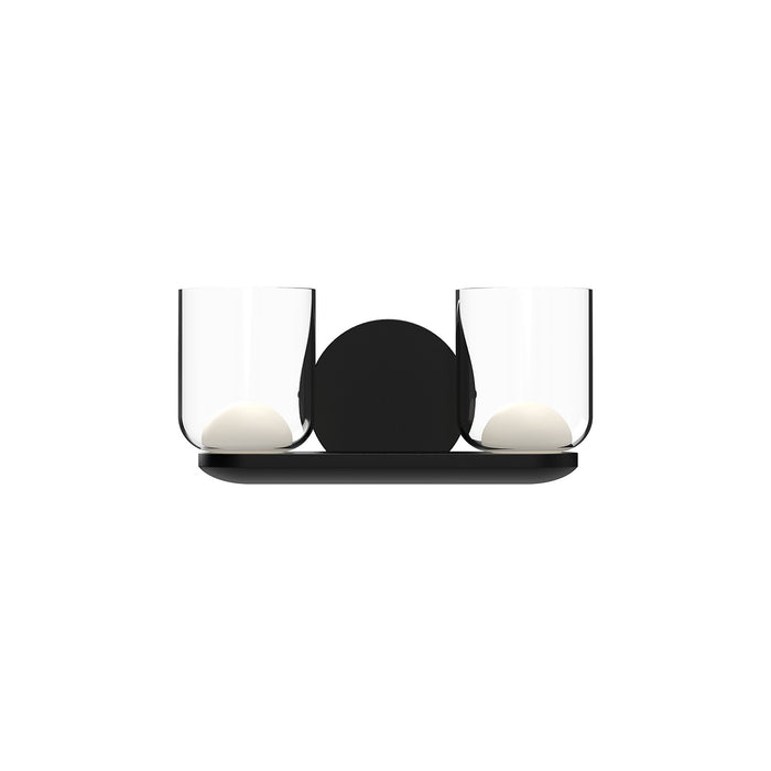 Kuzco Lighting VL52512-BK/CL LED Vanity, Black/Clear