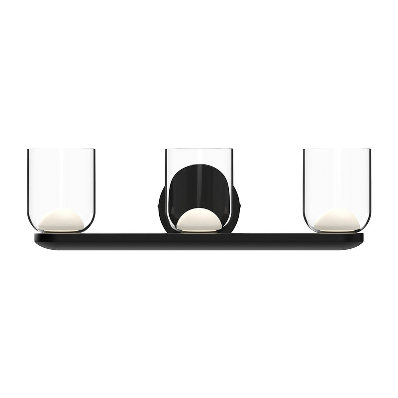 Kuzco Lighting VL52520-BK/CL LED Vanity, Black/Clear
