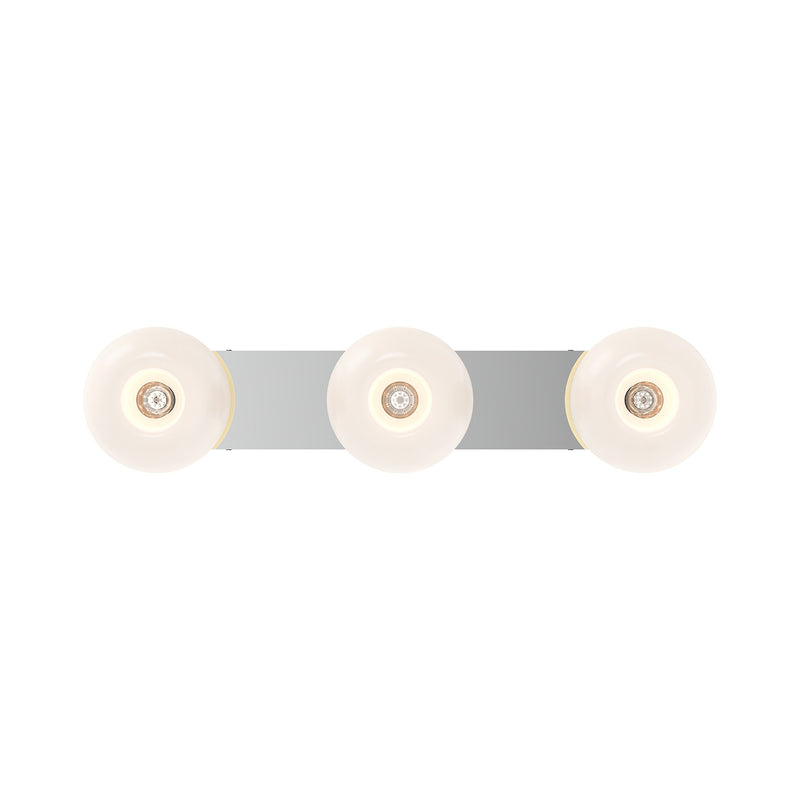 Kuzco Lighting VL57532-CH/OP Three Light Vanity, Chrome/Opal Glass