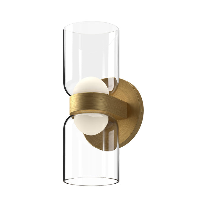 Kuzco Lighting WS52511-BG/CL LED Wall Sconce, Brushed Gold/Clear