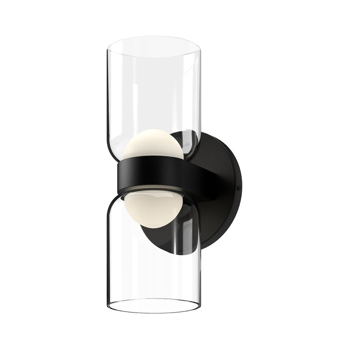 Kuzco Lighting WS52511-BK/CL LED Wall Sconce, Black/Clear