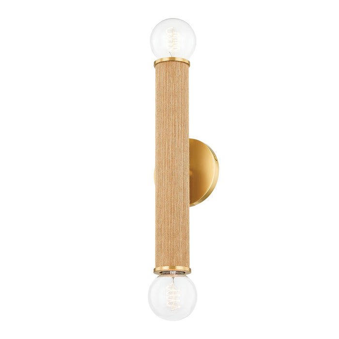 Mitzi H650102-AGB Two Light Wall Sconce, Aged Brass