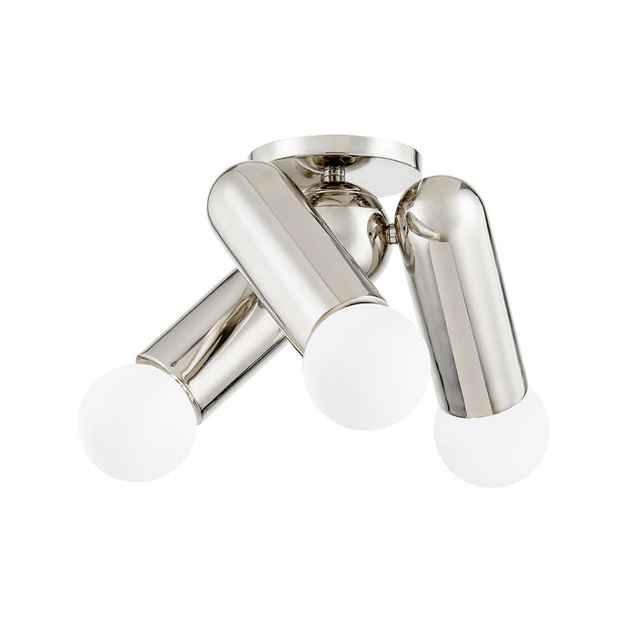 Mitzi H720503-PN Three Light Flush Mount, Polished Nickel