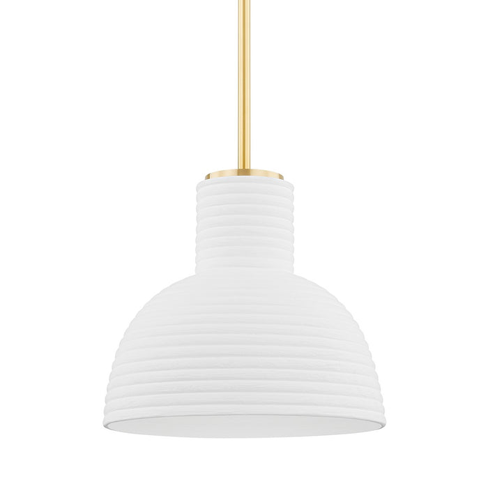 Mitzi H721701-AGB/CWW One Light Pendant, Aged Brass