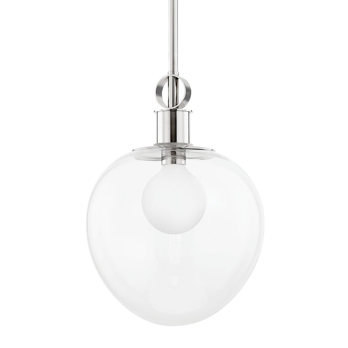 Mitzi H736701L-PN One Light Pendant, Polished Nickel