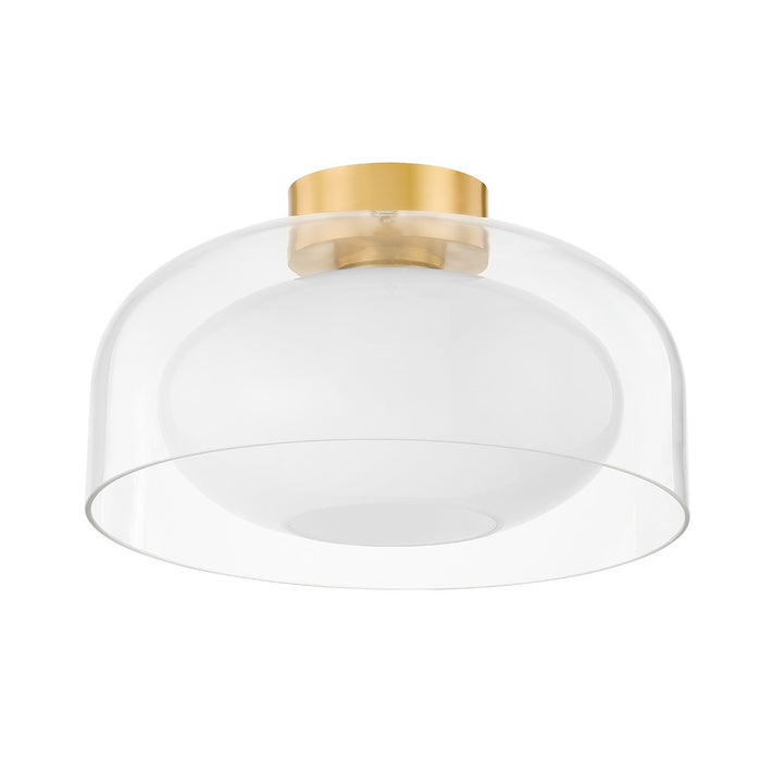 Mitzi H746501-AGB One Light Flush Mount, Aged Brass