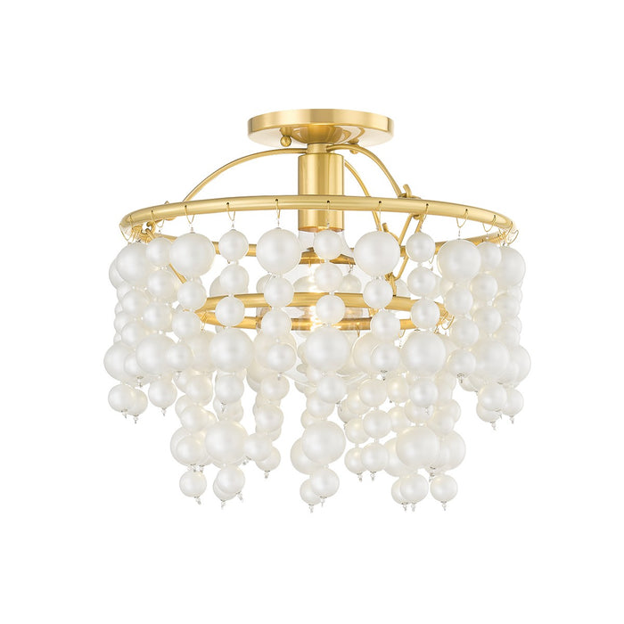 Mitzi H747601-AGB One Light Flush Mount, Aged Brass