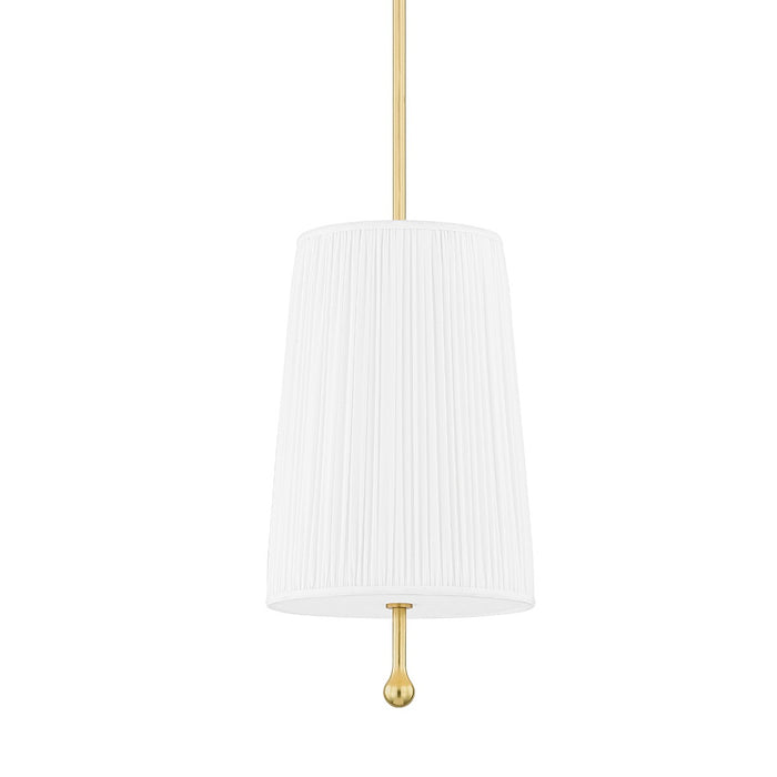 Mitzi H748701-AGB One Light Pendant, Aged Brass