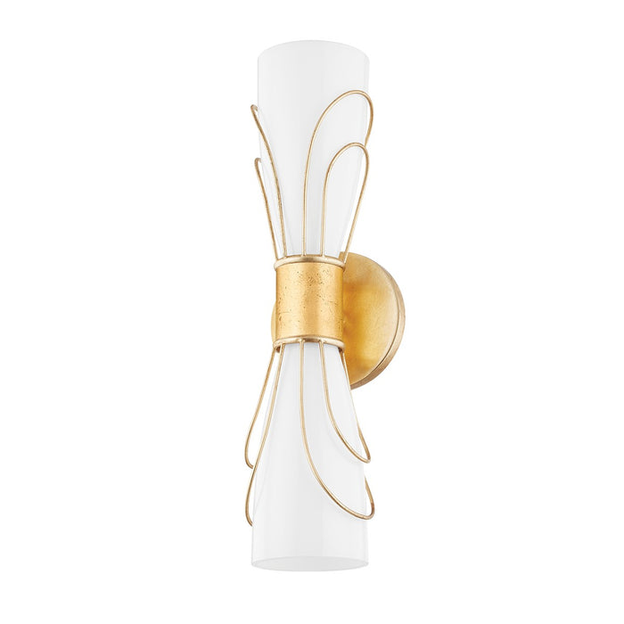 Mitzi H751102-VGL Two Light Wall Sconce, Vintage Gold Leaf