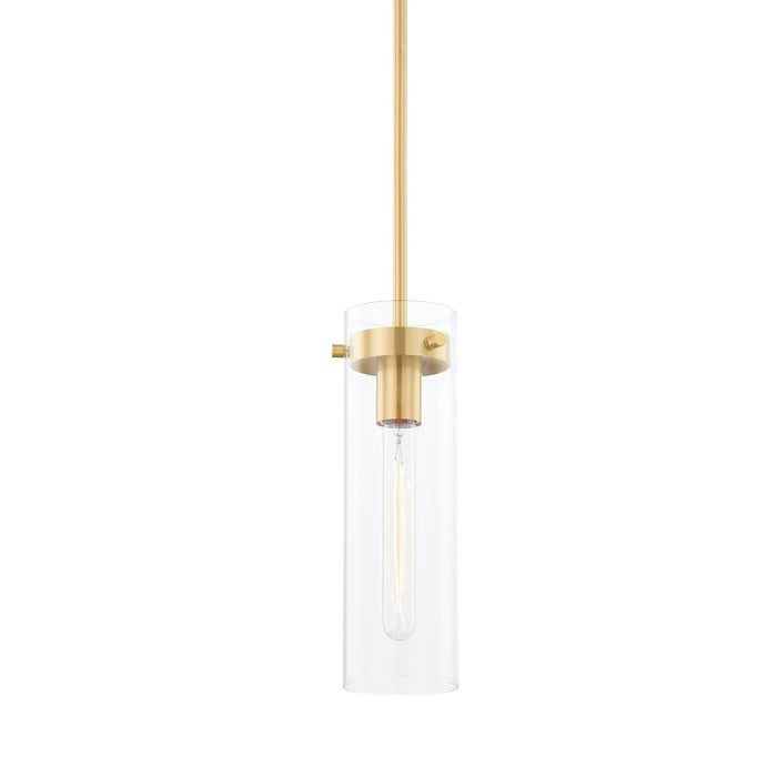 Mitzi H756701S-AGB One Light Pendant, Aged Brass