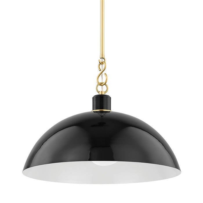 Mitzi H769701L-AGB/GBK One Light Pendant, Aged Brass