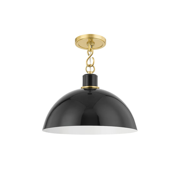 Mitzi H769701S-AGB/GBK One Light Pendant, Aged Brass