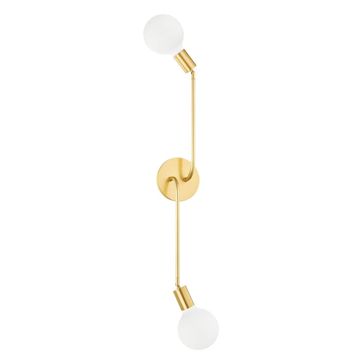 Mitzi H774102-AGB Two Light Wall Sconce, Aged Brass
