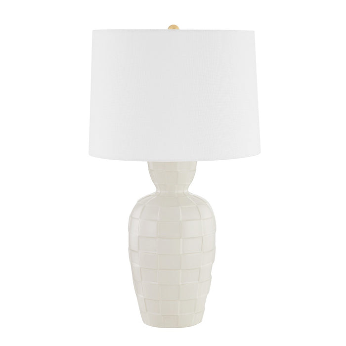 Mitzi HL548201-AGB/CSC One Light Table Lamp, Aged Bras/Ceramic Satin Cream