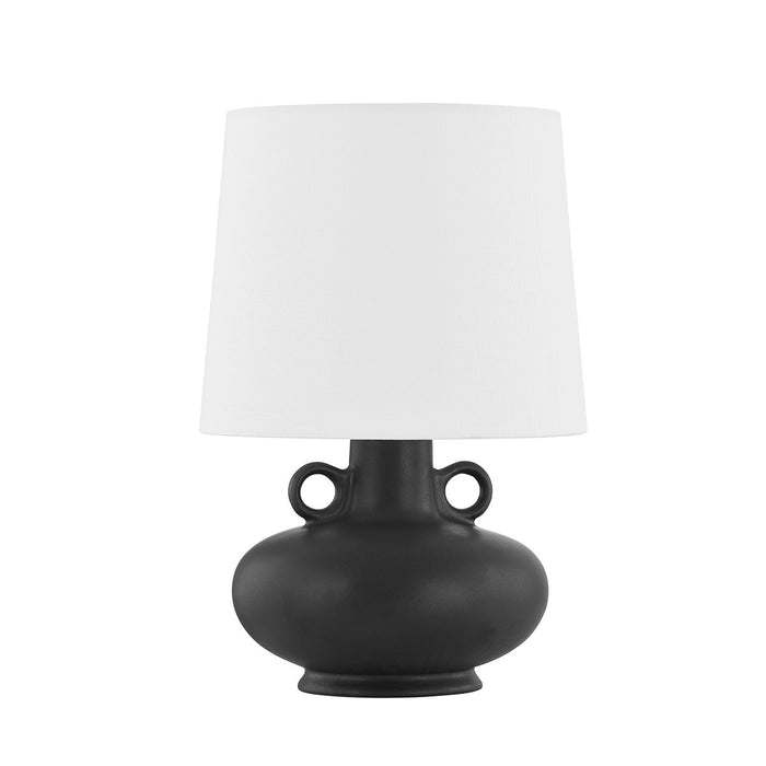 Mitzi HL613201B-AGB/CRC One Light Table Lamp, Aged Brass Ceramic Gold
