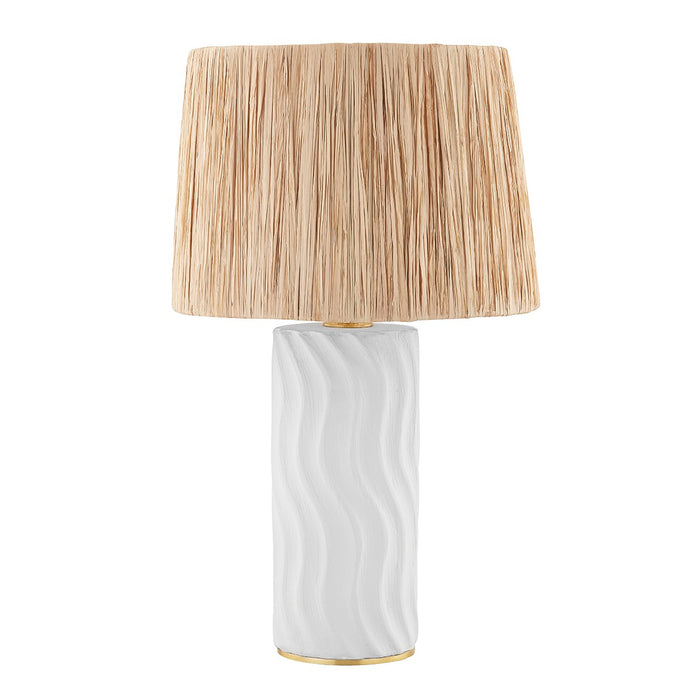Mitzi HL722201-AGB/CWW One Light Table Lamp, Aged Brass