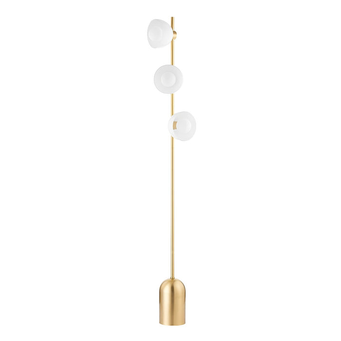 Mitzi HL724403-AGB Three Light Floor Lamp, Aged Brass