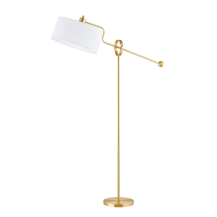 Mitzi HL744401-AGB One Light Floor Lamp, Aged Brass