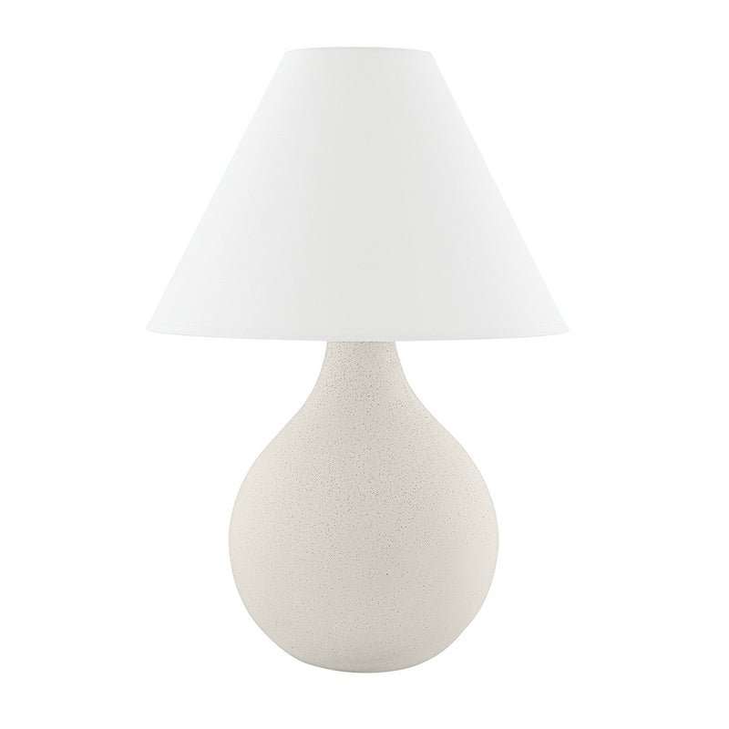 Mitzi HL775201-AGB/CWK One Light Table Lamp, Aged Brass/Ceramic Matte White Speck