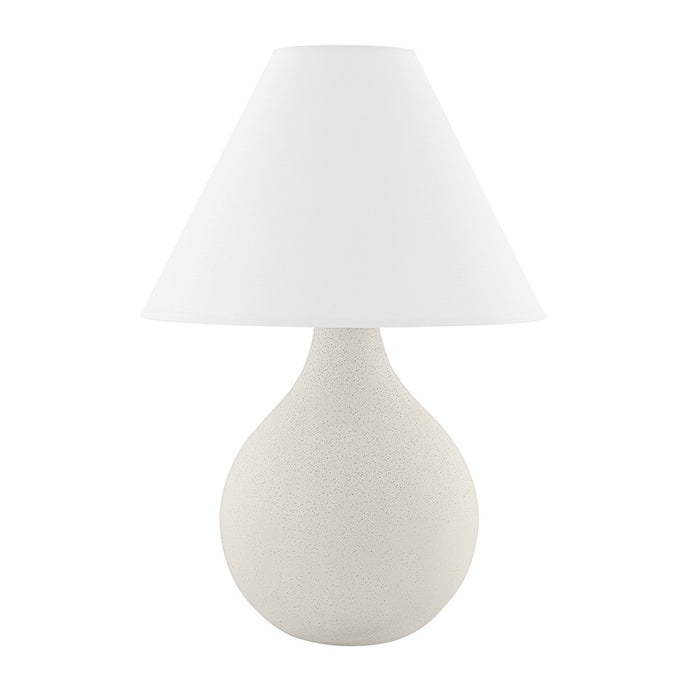 Mitzi HL775201-AGB/CWK One Light Table Lamp, Aged Brass/Ceramic Matte White Speck