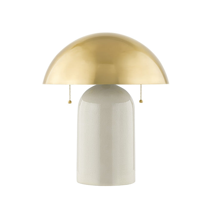 Mitzi HL777201-AGB/CLC Two Light Table Lamp, Aged Brass