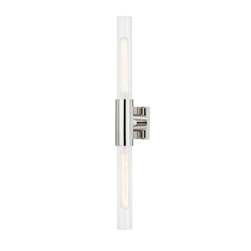 Hudson Valley 1202-PN Two Light Wall Sconce, Polished Nickel
