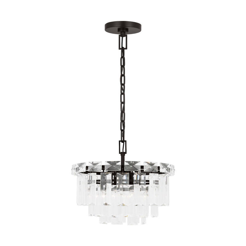 Visual Comfort Studio CC1254AI Four Light Chandelier, Aged Iron