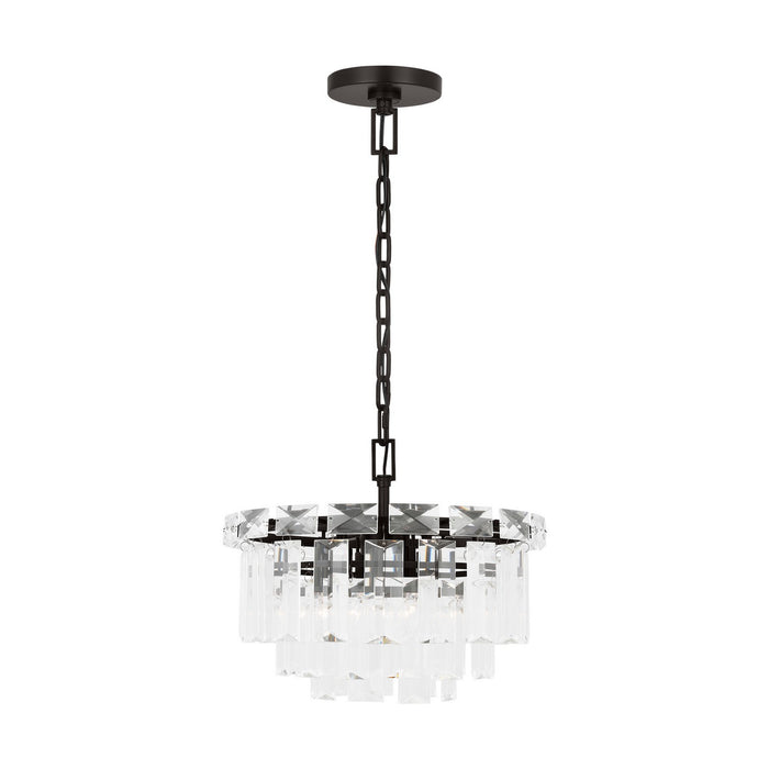 Visual Comfort Studio CC1254AI Four Light Chandelier, Aged Iron