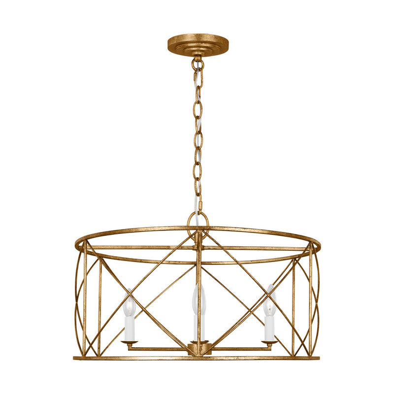 Visual Comfort Studio CC1634ADB Four Light Chandelier, Antique Gild
