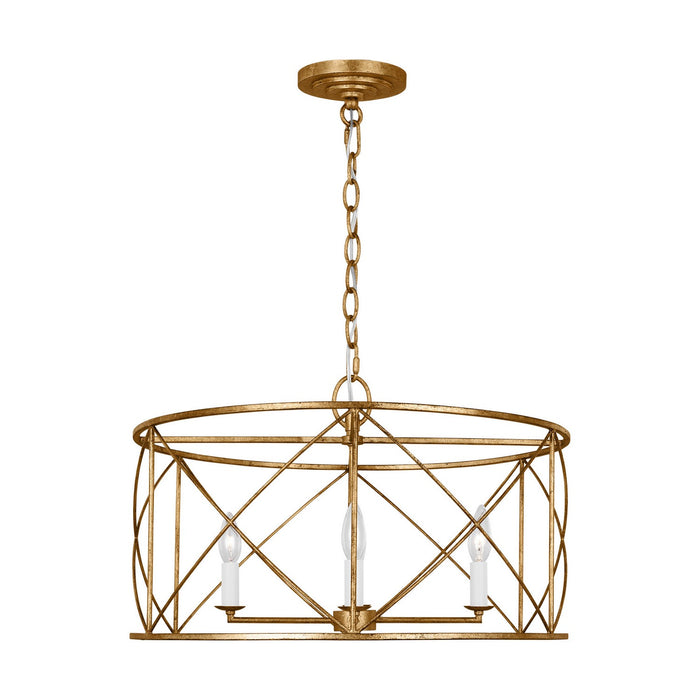 Visual Comfort Studio CC1634ADB Four Light Chandelier, Antique Gild