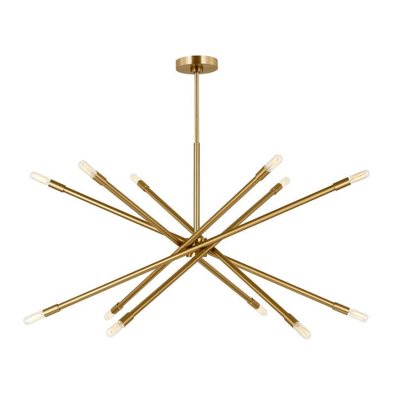 Visual Comfort Studio CC16512BBS 12 Light Chandelier, Burnished Brass