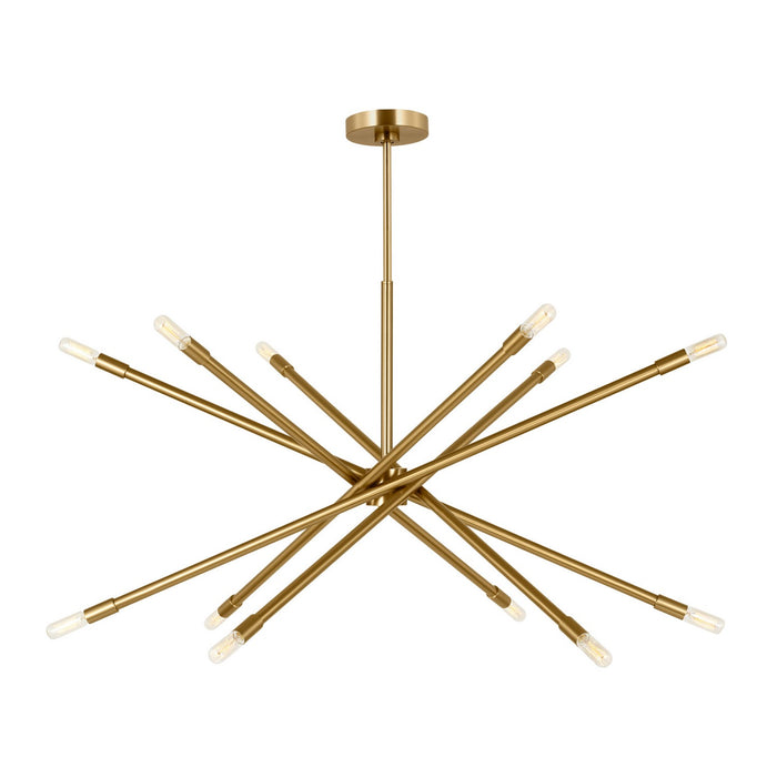 Visual Comfort Studio CC16512BBS 12 Light Chandelier, Burnished Brass