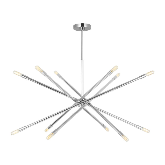 Visual Comfort Studio CC16512PN 12 Light Chandelier, Polished Nickel