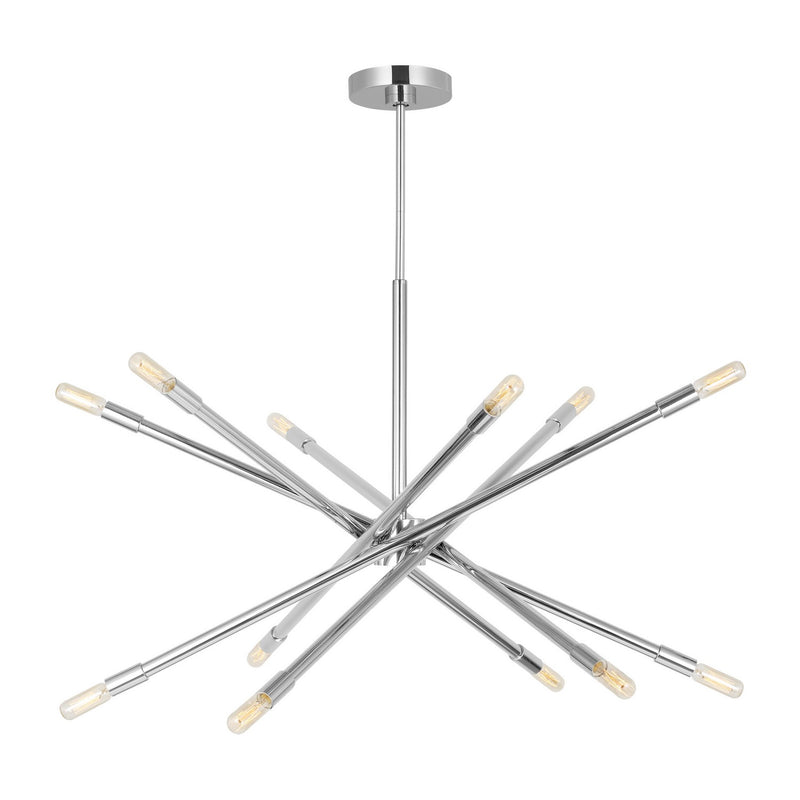 Visual Comfort Studio CC16612PN 12 Light Chandelier, Polished Nickel