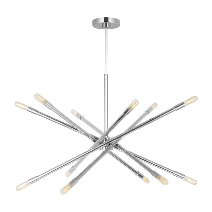 Visual Comfort Studio CC16612PN 12 Light Chandelier, Polished Nickel