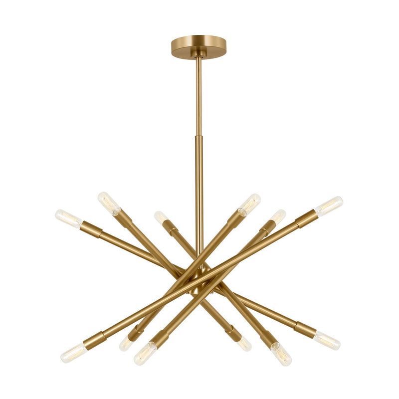 Visual Comfort Studio CC16712BBS 12 Light Chandelier, Burnished Brass