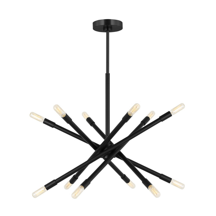 Visual Comfort Studio CC16712MBK 12 Light Chandelier, Midnight Black