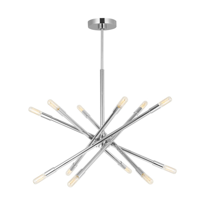Visual Comfort Studio CC16712PN 12 Light Chandelier, Polished Nickel