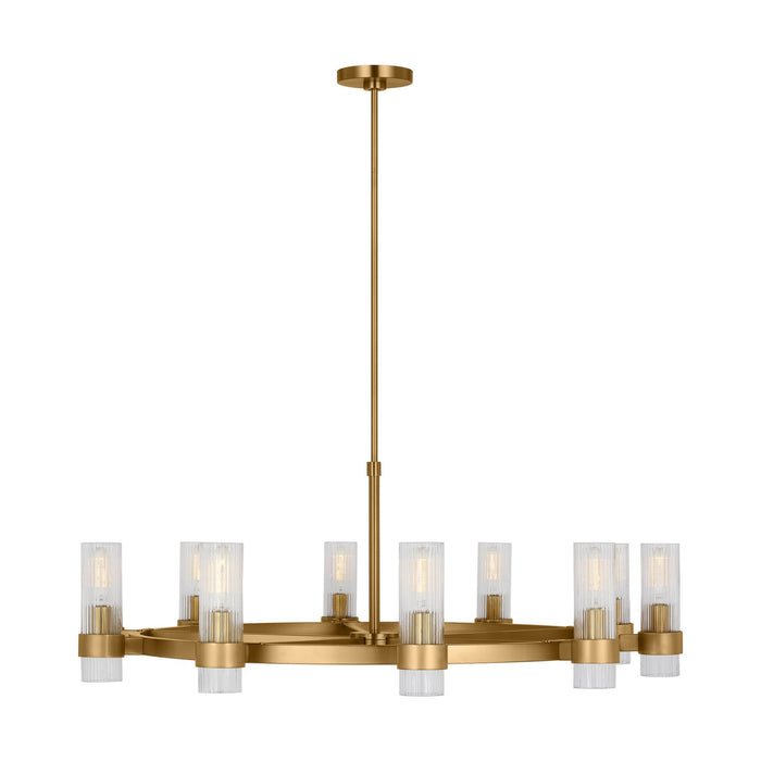 Visual Comfort Studio CC16810BBS Eight Light Chandelier, Burnished Brass