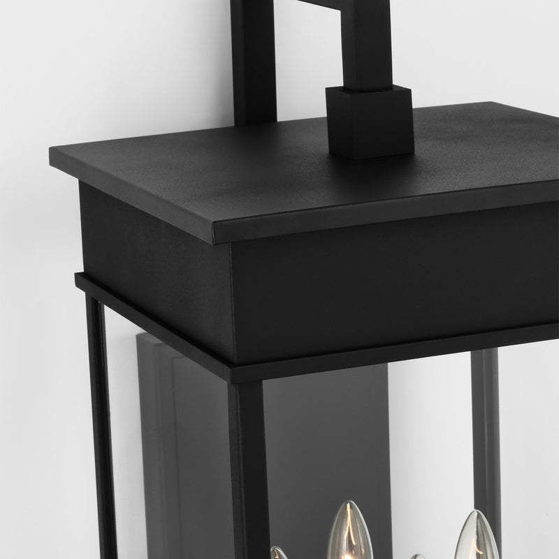 Visual Comfort Studio CO1534TXB Four Light Outdoor Pendant, Textured Black