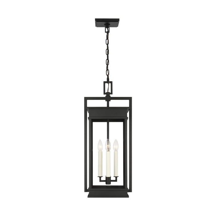 Visual Comfort Studio CO1534TXB Four Light Outdoor Pendant, Textured Black