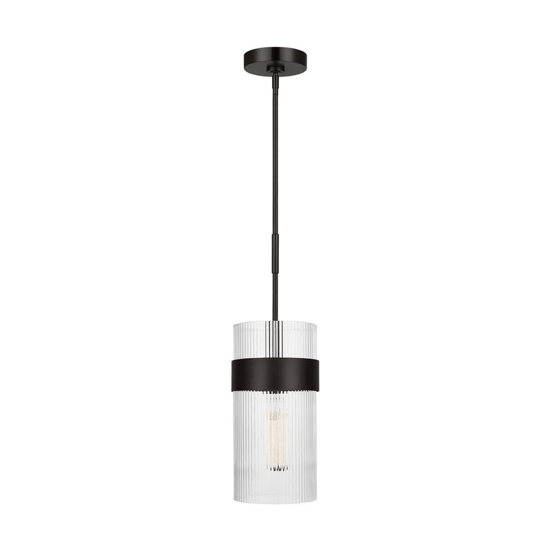 Visual Comfort Studio CP1171AI One Light Pendant, Aged Iron